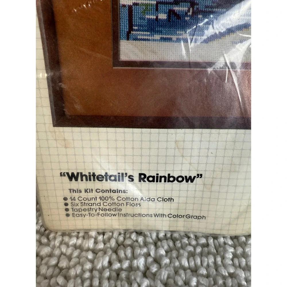 Bucilla Counted Cross Stitch Kit Whitetail Rainbow Deer Winter Vanessa Ann 49220 - Picture 3 of 8
